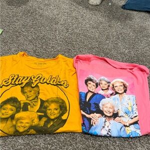 🫑Stay Golden Graphic T-Shirts - Yellow and Pink